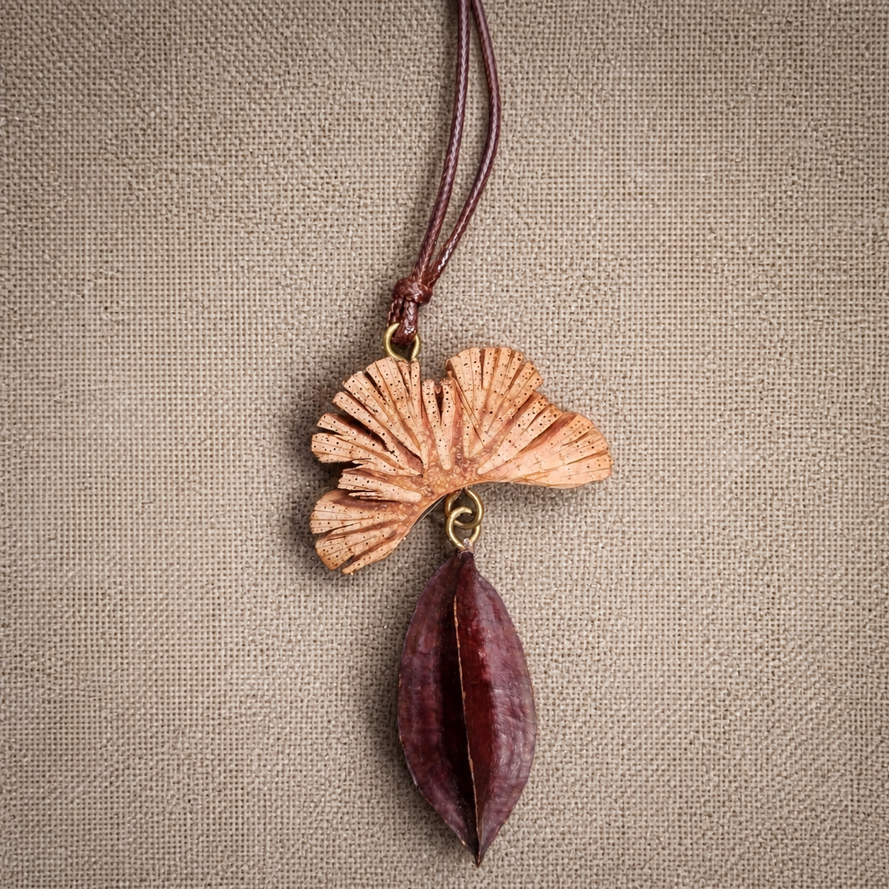 Fan-Shaped Pod Pendant